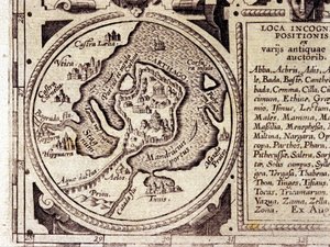 Kartagina widok na Zatokę Tunis w XVII-wiecznym atlasie historycznym. autorstwa Unknown artist