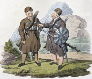 Kaukascy wojownicy, deb. 19 wiek autorstwa Unknown artist
