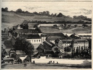 Central House of Clairvaux (więzienie Clairvaux) - Szampania-Ardeny - grawerowanie w „” PATRIE” - PACUREQUIREQUE OPIS FRANCJI W 6 TOMACH PRZEZ LUCIENA HUARDA - koniec XIX wieku autorstwa Unknown artist