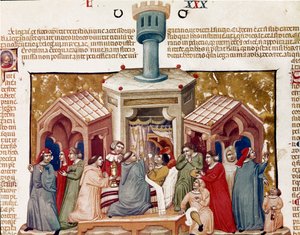 Ceremonia wiatyki daje umierającemu (Miniatura autorstwa Unknown artist