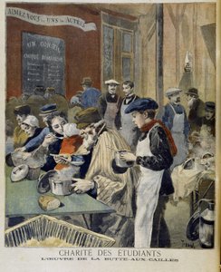 Dobroczynność uczniów, dzieło Butte aux Cailles - w „Le petit journal” z 5 lutego autorstwa Unknown artist