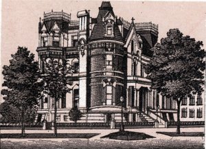Chicago, Stany Zjednoczone: widok z rogu Prairie Avenue i 22nd Street. w „” Świat ilustruje 168 odsłon”” Niedatowany (koniec XIX wieku) autorstwa Unknown artist