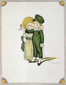 Dzieci bawiące się w górę - rysunek autorstwa Unknown artist