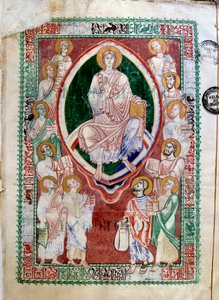 Chrystus i prorocy Starego Testamentu. Rękopis opactwa Citeaux. Komentarze na temat Jeremiego de Saint Jerome (XII wiek). Dijon, Biblioteka Miejska autorstwa Unknown artist