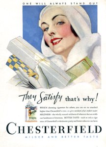 Papieros Chesterfield autorstwa Unknown Artist