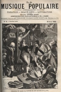 Cimarosa widzi, jak jego samochód i bagaż skonfiskowano Domenico Cimarosa (1749-1801), włoskiego kompozytora XVIII wieku. grawerunek w słynnym tygodniku „Muzyka popularna”” - 1882 r. autorstwa Unknown artist
