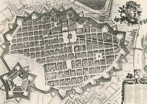 Plan miasta Turynu z jego cytadelą autorstwa Unknown artist