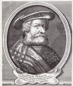 Claude Ptolemeusz (w. 90 - w. 168), grecki astronom, matematyk i geograf. Rycina XIX wieku. autorstwa Unknown artist