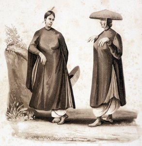 Cochinchińskie kobiety. Wietnam przeciwko 1850. autorstwa Unknown artist