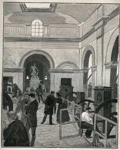Warsztaty monet w Monnaie de Paris. Grawer z 1885 roku w „Les arts et professions illustrés” Adolphe BITARD. autorstwa Unknown artist