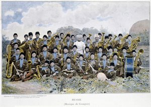 Zespół muzyczny kozacki w Rosji w XIX wieku. autorstwa Unknown artist