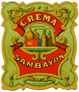Reklama alkoholu Crema Sambayon (Chromolitografia, koniec XIX wieku) autorstwa Unknown artist