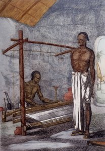 Kultura, cywilizacja i społeczeństwo indyjskie: tkacz w Indiach. autorstwa Unknown artist