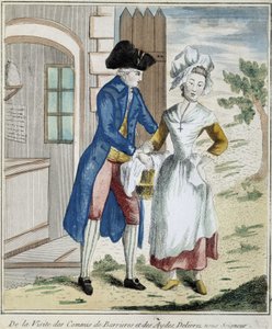 Cło: podatek barierowy - karykatura ok. 1800 autorstwa Unknown artist