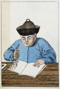 Życie codzienne Chińczyków: chiński pisarz. sd. 19 wiek autorstwa Unknown artist