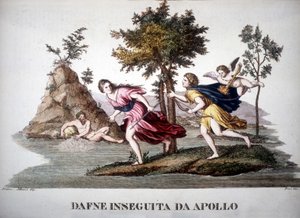 Daphne ścigana przez Apollona - w słowniku mitologicznym autorstwa Unknown artist