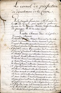 Obrady Rady Prefektury Guéret (Creuse) z dnia 23 kwietnia 1823 r autorstwa Unknown artist