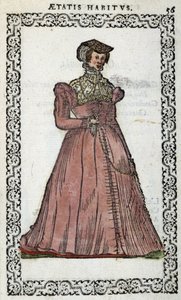 Francuska dama - w „”Habits et effigies”” Jeana Sulperiusa autorstwa Unknown artist