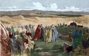 Wyjechał do Francji Galswinthe (Galsuinde) (Galsuinte) (ok. 545 - 567), królowa Franków w Neustrii i żona Chilperica I (króla Franków). Grawerowanie w „” Histoire De France En Cent Paintings autorstwa Paula Lehugeura „” 1891. autorstwa Unknown artist