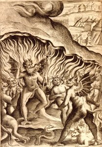 Opis piekła po XVII-wiecznej pracy. autorstwa Unknown artist
