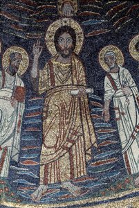 Szczegół Jezusa (Mozaika, 821) autorstwa Unknown artist