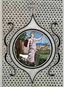 Łowczyni Diany (Artemidy). Grawerowanie z XIX wieku autorstwa Unknown artist