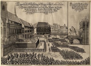 Egzekucja czeskich buntowników na praskim Rynku Starego Miasta. 1621 autorstwa Unknown