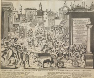 Wielka plaga w Mediolanie w 1630 r. ok. 1835 r. autorstwa Unknown