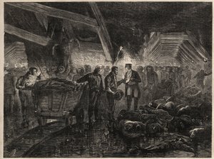 Katastrofa kopalń bessege - MINES DE COAL DE LALLE - Powodzie autorstwa Unknown artist