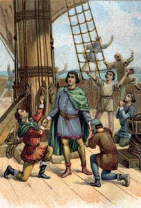 Odkrycie Ameryki przez Krzysztofa Kolumba (Cristoforo Colombo) w 1492 roku. autorstwa Unknown artist