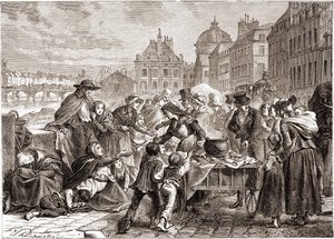 Dystrybucja żywności głodnym chłopom około 1820 r. - w „L