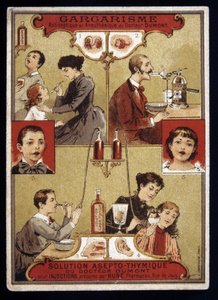 Antyseptyczne i znieczulające płukanie gardła dr Dumonta - Reklama, koniec XIX wieku autorstwa Unknown artist