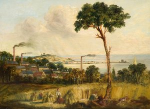 Dundee z Balgay Hill, ok. 1824 (olej na pokładzie) autorstwa Unknown artist