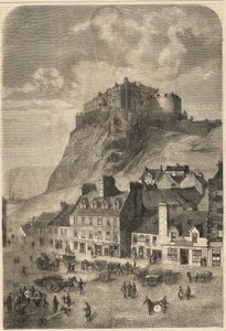 Zamek w Edynburgu - Zamek w Edynburgu w Szkocji - 1864 autorstwa Unknown artist