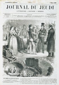 Edmond Dantes, hrabia Monte Cristo (Monte Cristo) ma przyjęcie - w „”Le Journal du Thursday”” od 03.05.1860 autorstwa Unknown artist