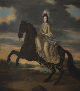 Edwige Sophie de Suede - Portret księżnej Hedvig Sophia Holstein-Gottorp (1681-1708), królowej Szwecji, Anonim. olej na płótnie autorstwa Unknown artist