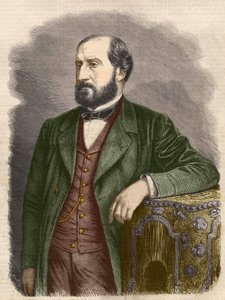 Emile Augier, francuski dramaturg (1820 - 1889). autorstwa Unknown artist