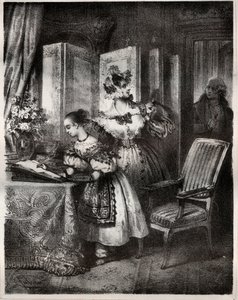 Grawerowanie XIX wieku do powieści Madame Cottin (Sophie Cottin Rostand) (1770-1807) „”Malwina”” – zbiory prywatne autorstwa Unknown artist