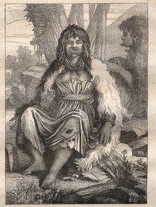 Wyprawa dookoła świata (1785-1788) Jean Francois Galaup de La Perouse (1741-1788): typy kobiet z portu francuskiego (Alaska) - ilustracja zaczerpnięta z „”Les Grands Mariners du 18th century”” autorstwa Unknown artist