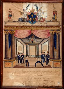Szermierka: patent Conta pointe z kwietnia 1826 r. autorstwa Unknown artist