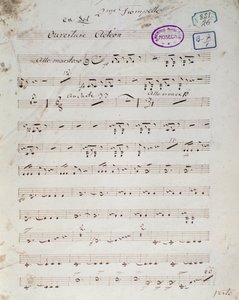 Pierwsza strona partytury angielskiej opery „Acteon” autorstwa Daniela Francois Esprit Auber autorstwa Unknown artist