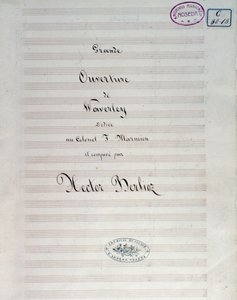 Pierwsza strona nut do Waverley opus 1, uwertura Hectora Berlioza autorstwa Unknown artist