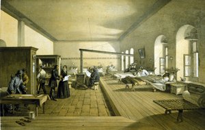 Florence Nightingale (1820 - 1910) w szpitalu w Szkocji w Turcji około 1855 r. autorstwa Unknown artist