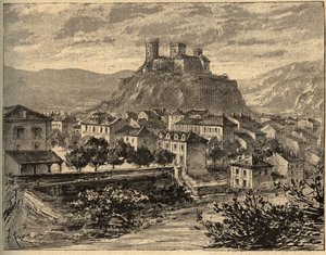 Foix - Ariege - Occitanie - grawer w „” PATRIE” - PECTUREQUIREQUE OPIS FRANCJI W 6 TOMACH LUCIENA HUARDA - koniec XIX wieku autorstwa Unknown artist
