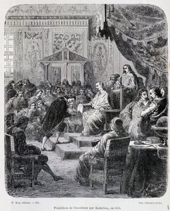 Fundacja Akademii Francuskiej autorstwa Richelieu autorstwa Unknown artist