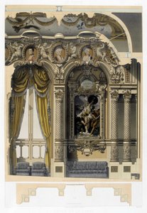 Foyer de la Danse w Operze Garnier - chromolitografia, koniec XIX wieku autorstwa Unknown artist