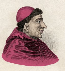 Francisco Jimenez de Cisneros (Gonzalo Jimenez de Cisneros) (1436-1517) kardynał, reformator religijny i hiszpański mąż stanu. Rycina XIX wieku. autorstwa Unknown artist