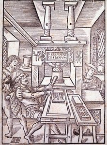 Francuska prasa. 16 wiek. autorstwa Unknown artist