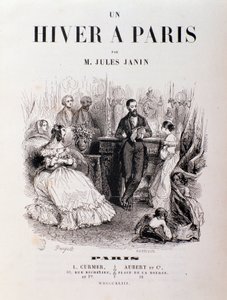 Frontyspis „Un hiver à Paris” Julesa Janina, paryżanie spotkali się w holu podczas przyjęcia. 1843 Kolekcja prywatna autorstwa Unknown artist