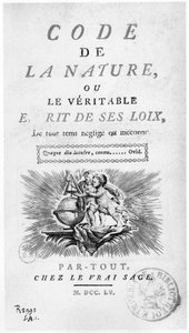 Frontyspicjum „Code la Nature”: anioły z globusem - grawer autorstwa Unknown artist
